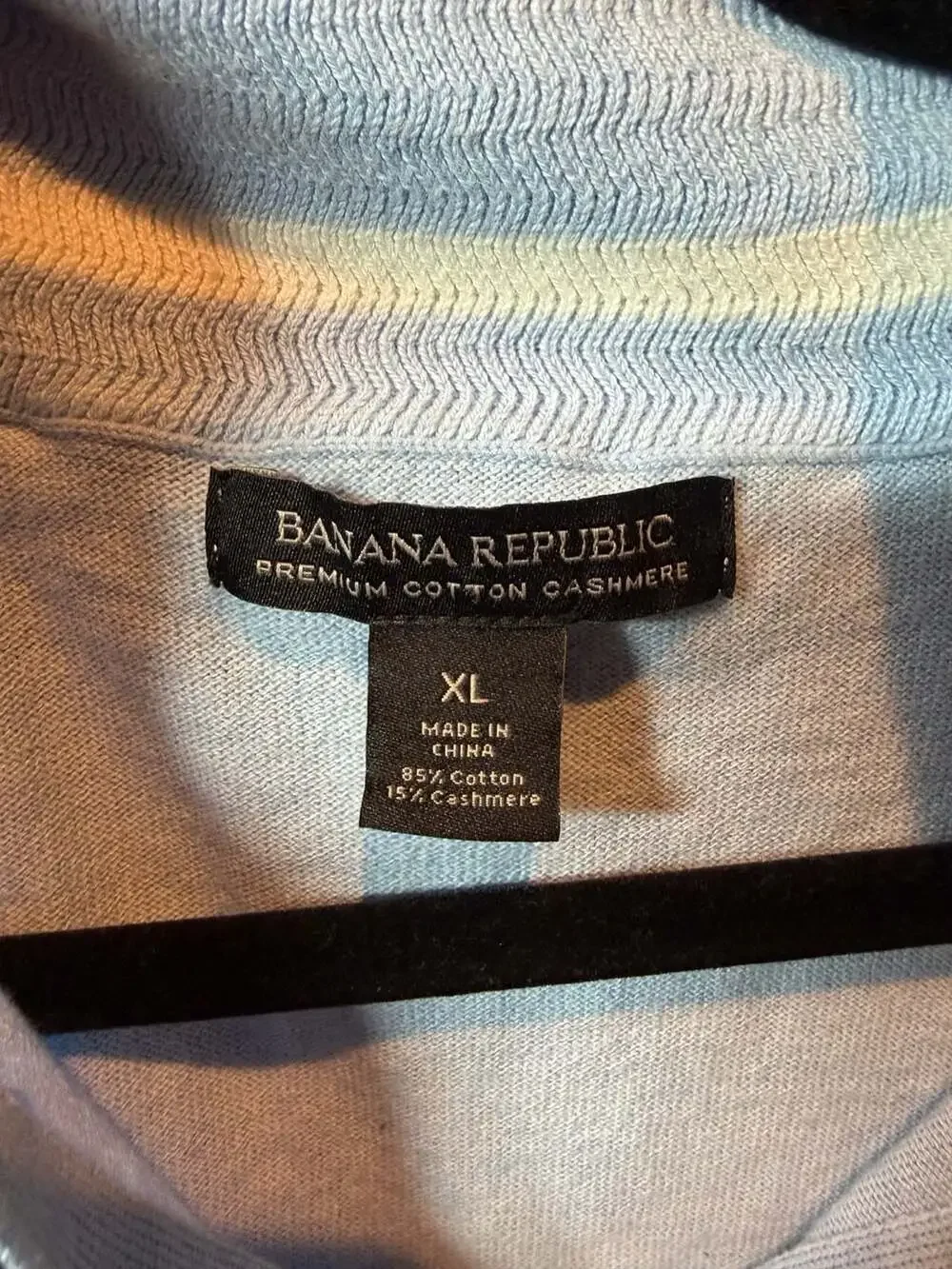 Banana Republic Premium Cotton Cashmere Quarter-Zip Pullover Sweater